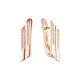 Earrings in Rose Gold, two tone plating colors