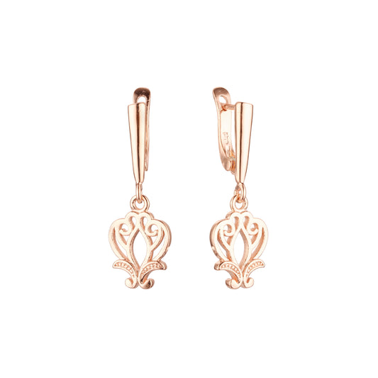 Pendientes de oro rosa