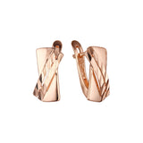 Earrings in Rose Gold, two tone plating colors