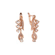 Thousand leaves cluster CZs Rose Gold earrings