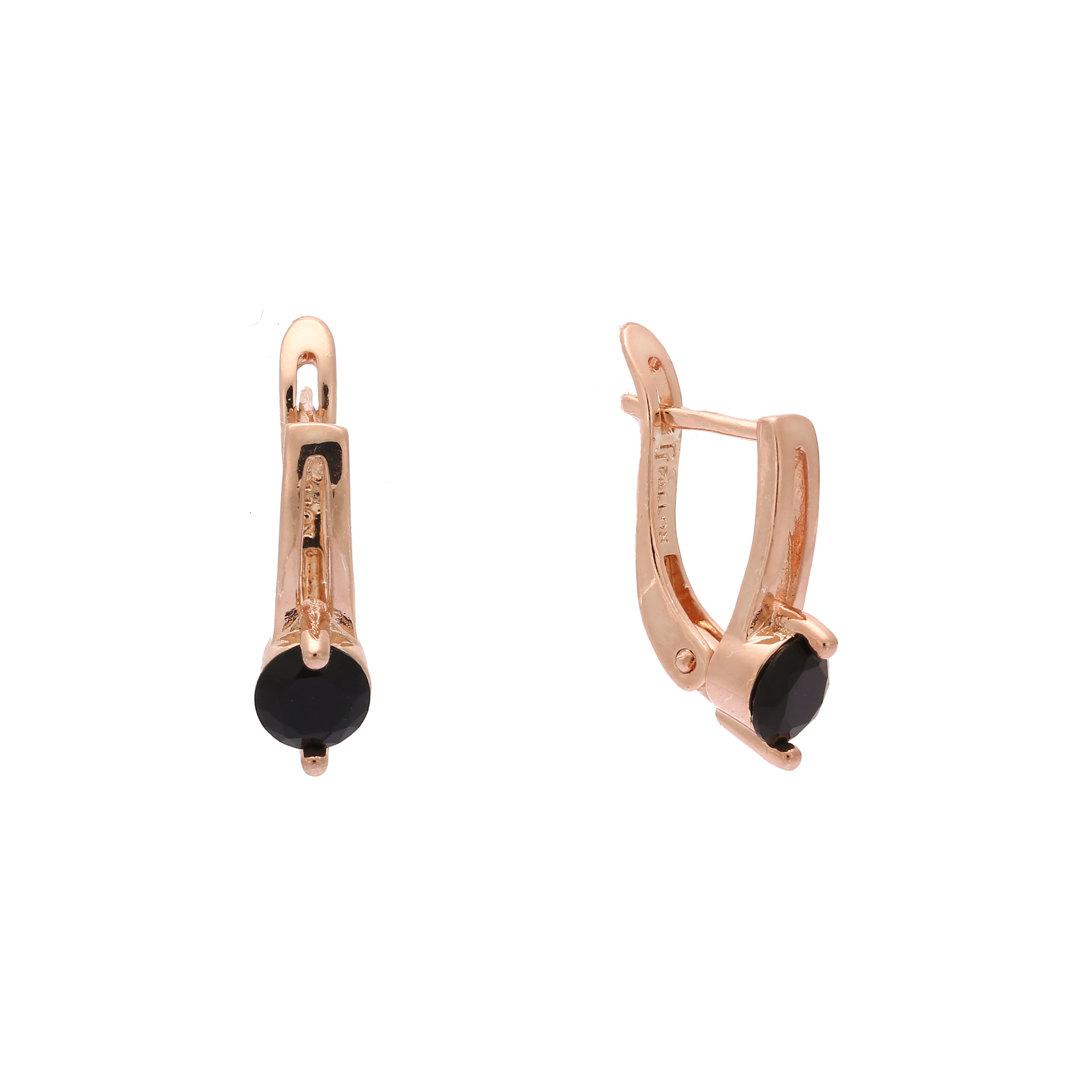 Rose Gold solitaire earrings