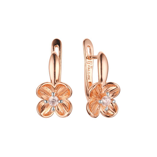 Earrings in Rose Gold, two tone plating colors