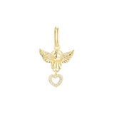 Pingente Cupido em ouro rosa, cores banhadas a ouro 14K