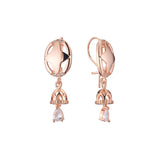 Aretes colgantes tipo candelabro con racimo de estrellas y gancho de alambre en Oro 14K, colores chapados en oro rosa