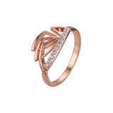 Anillos de moda en racimo de dos tonos de oro rosa