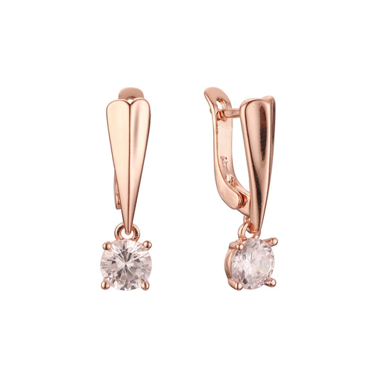 Pendientes de oro rosa