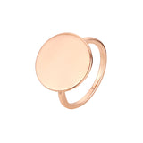 Anillos de Oro rosa con disco liso