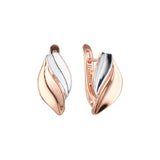 Earrings in Rose Gold, two tone plating colors