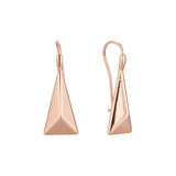 Pendientes de gancho de alambre en Oro 14K, colores de baño de oro rosa.