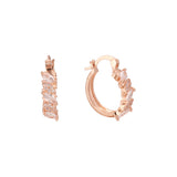 Aretes de aro en Oro de 14K, baño de Oro Rosa colores