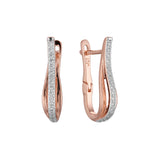 Earrings in 14K Gold, Rose Gold, two tone plating colors