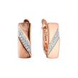 Earrings in Rose Gold, two tone plating colors