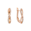 Rose Gold ribbon earrings