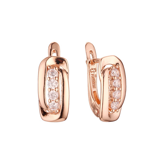 Pendientes de oro rosa