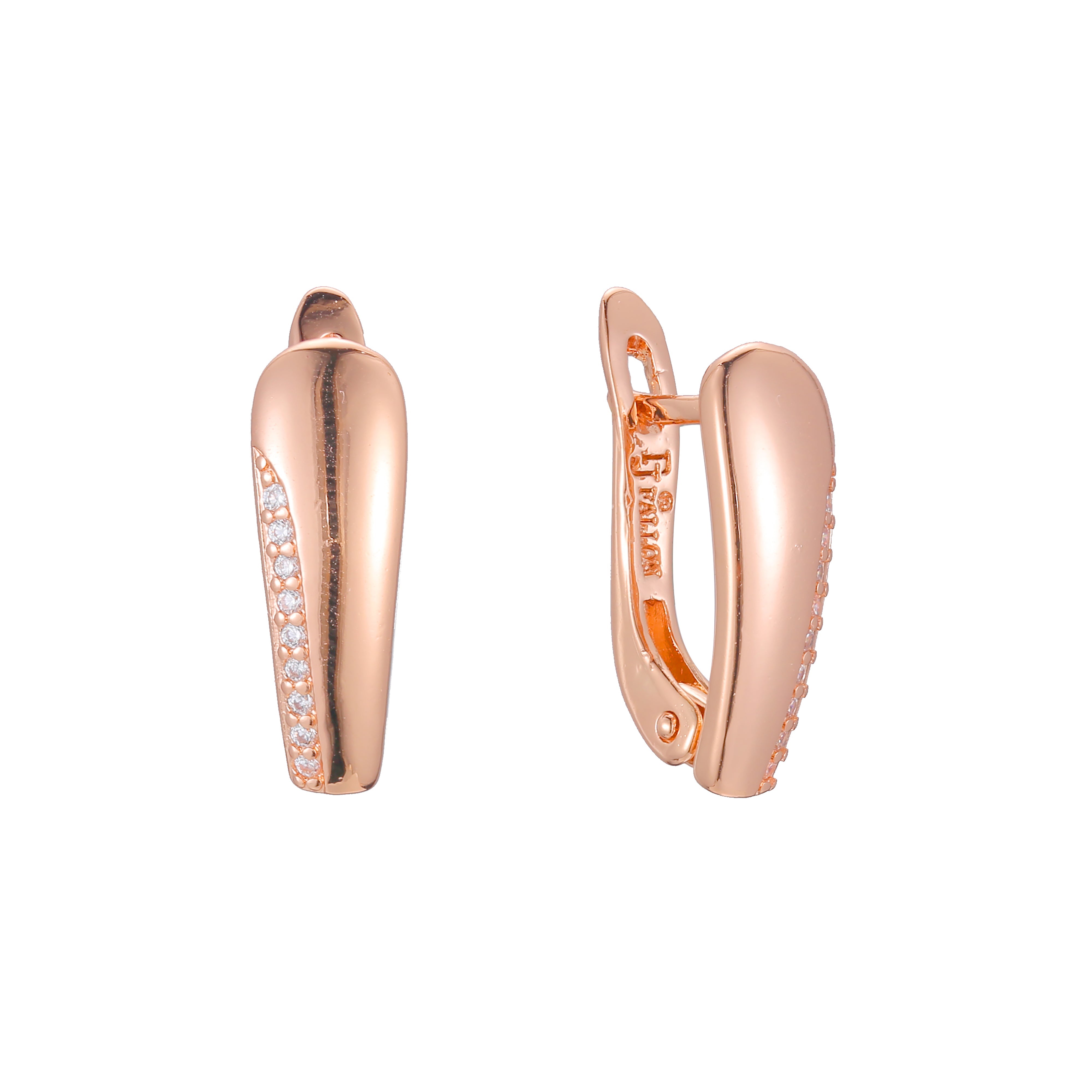 Earrings in 14K Gold, Rose Gold, two tone plating colors