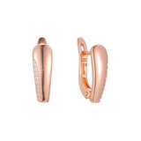 Earrings in 14K Gold, Rose Gold, two tone plating colors