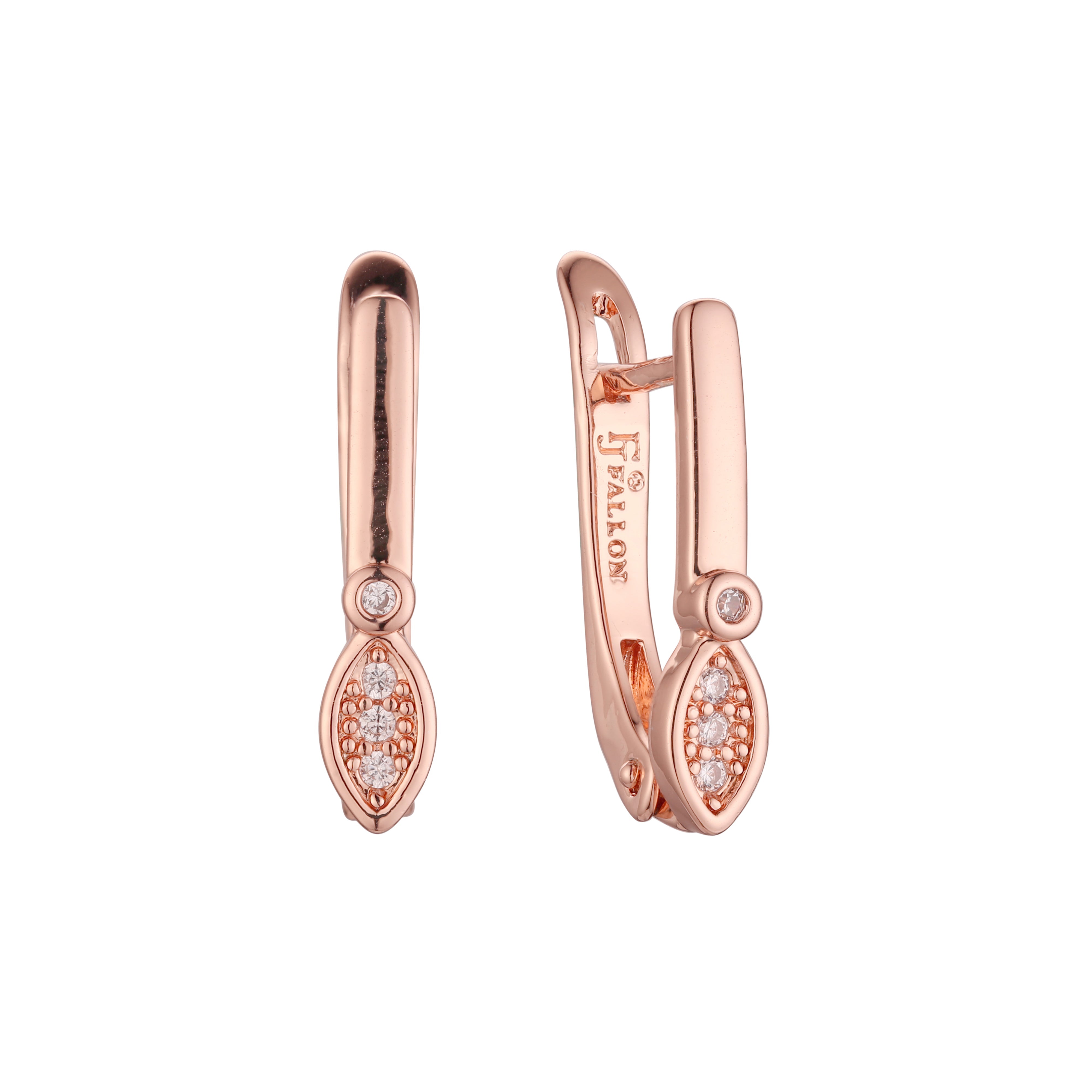 Aretes de racimo en Oro de 14K, Oro Rosa, baño de dos colores