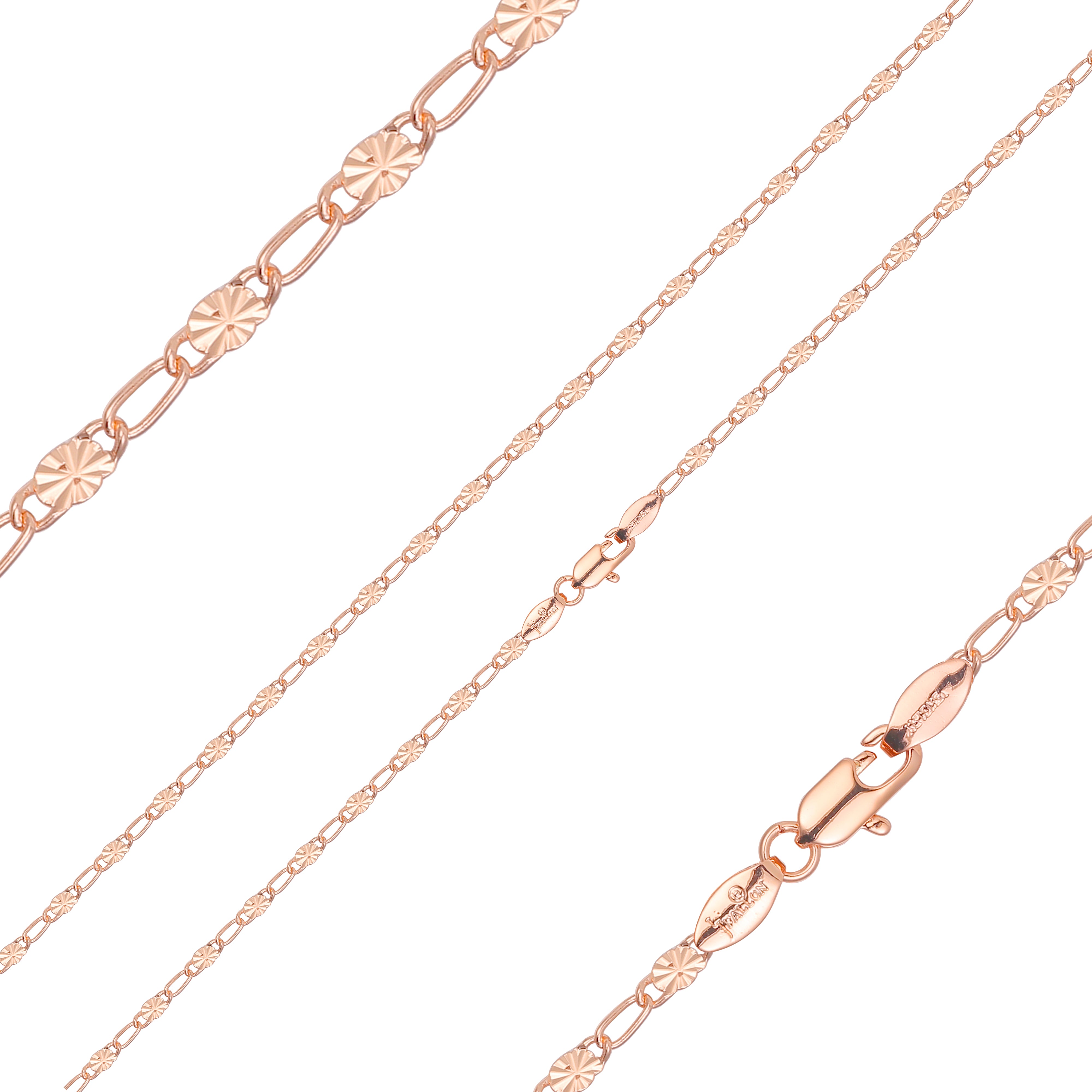 Sequin sunburst hammered 14K Gold, Rose Gold chains