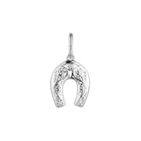 Horseshoe pendant in 14K Gold, Rose Gold, White Gold plating colors