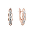 Cluster earrings in 14K Gold, Rose Gold, two tone plating colors