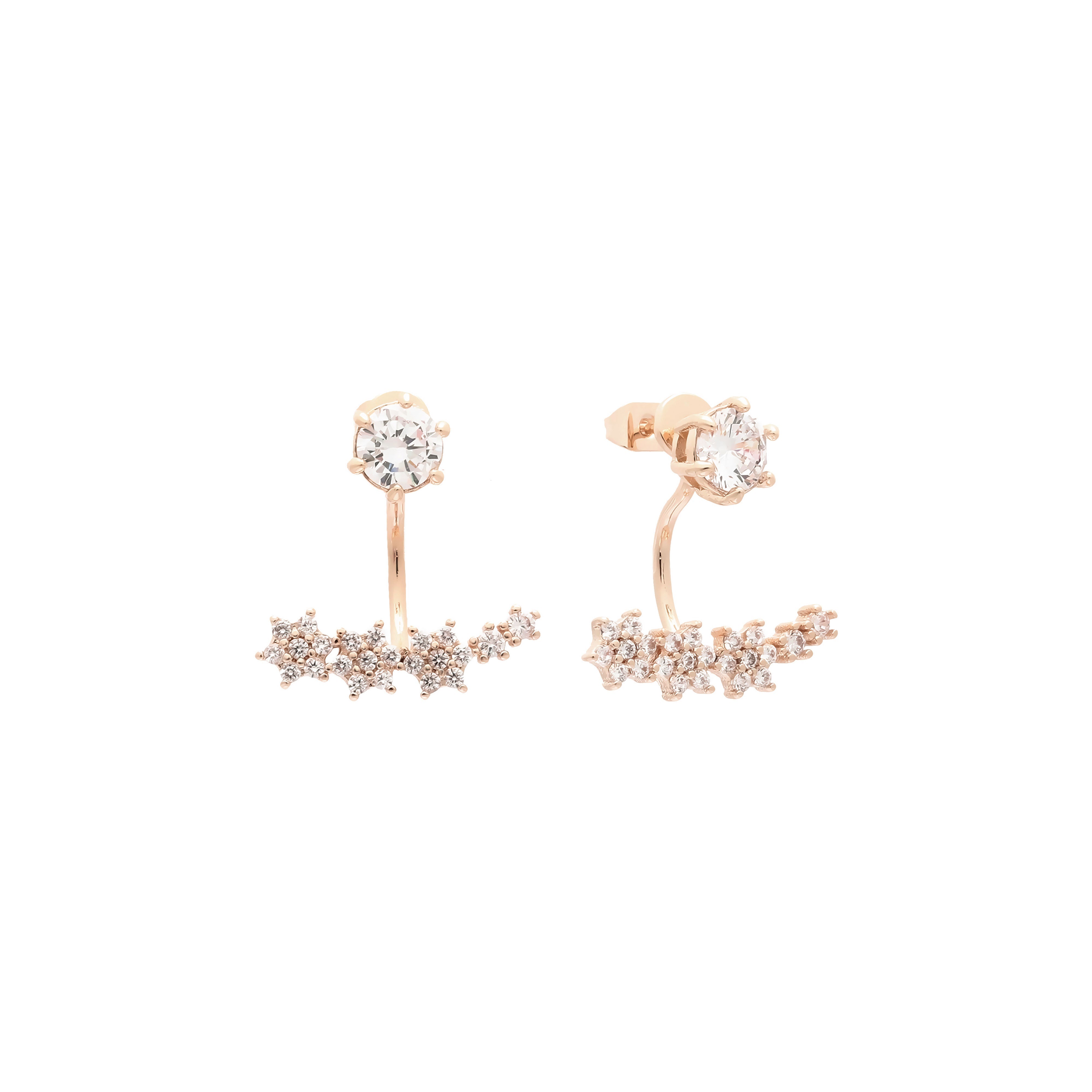 Aretes Star Jacket en Oro de 14K, baño de Oro Rosa en colores