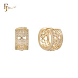 Aretes Huggie de oro de 14 quilates