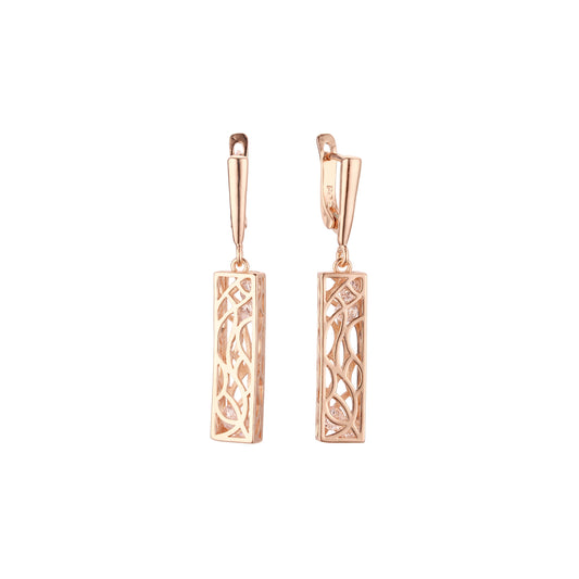 Pendientes de oro rosa