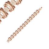 Pulseiras bicolores em ouro rosé