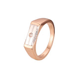 Rose Gold two tone men's rings