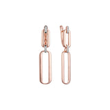 Brincos de clipe em ouro 14K, ouro rosa, duas cores de revestimento