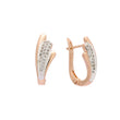 Rose Gold two tone earrings