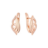 Aretes de racimo en Oro de 14K, baño de Oro Rosa colores