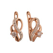 Rose Gold two tone earrings