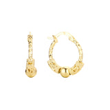 Hoop earrings in 14K Gold, Rose Gold, two tone plating colors