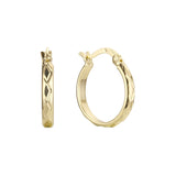 Hoop earring in 14K Gold, Rose Gold plating colors