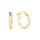 Hoop earring in 14K Gold, Rose Gold plating colors