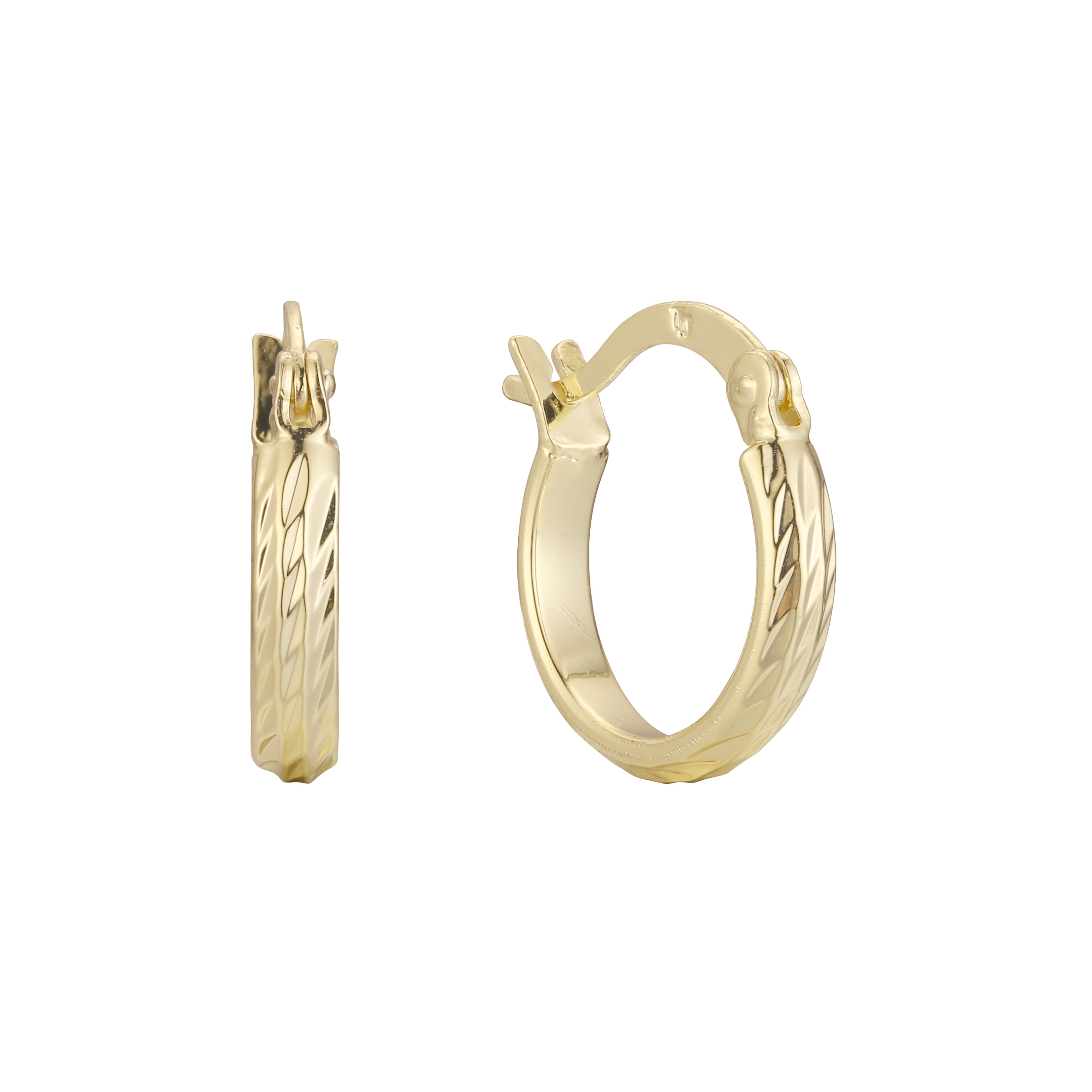 Hoop earring in 14K Gold, Rose Gold plating colors