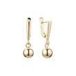 Beads drop earrings in 14K Gold, White Gold plating colors round