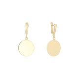 Minimalism Rounded Disc Flat Clip-On 14K Gold, Rose Gold, White Gold Earrings