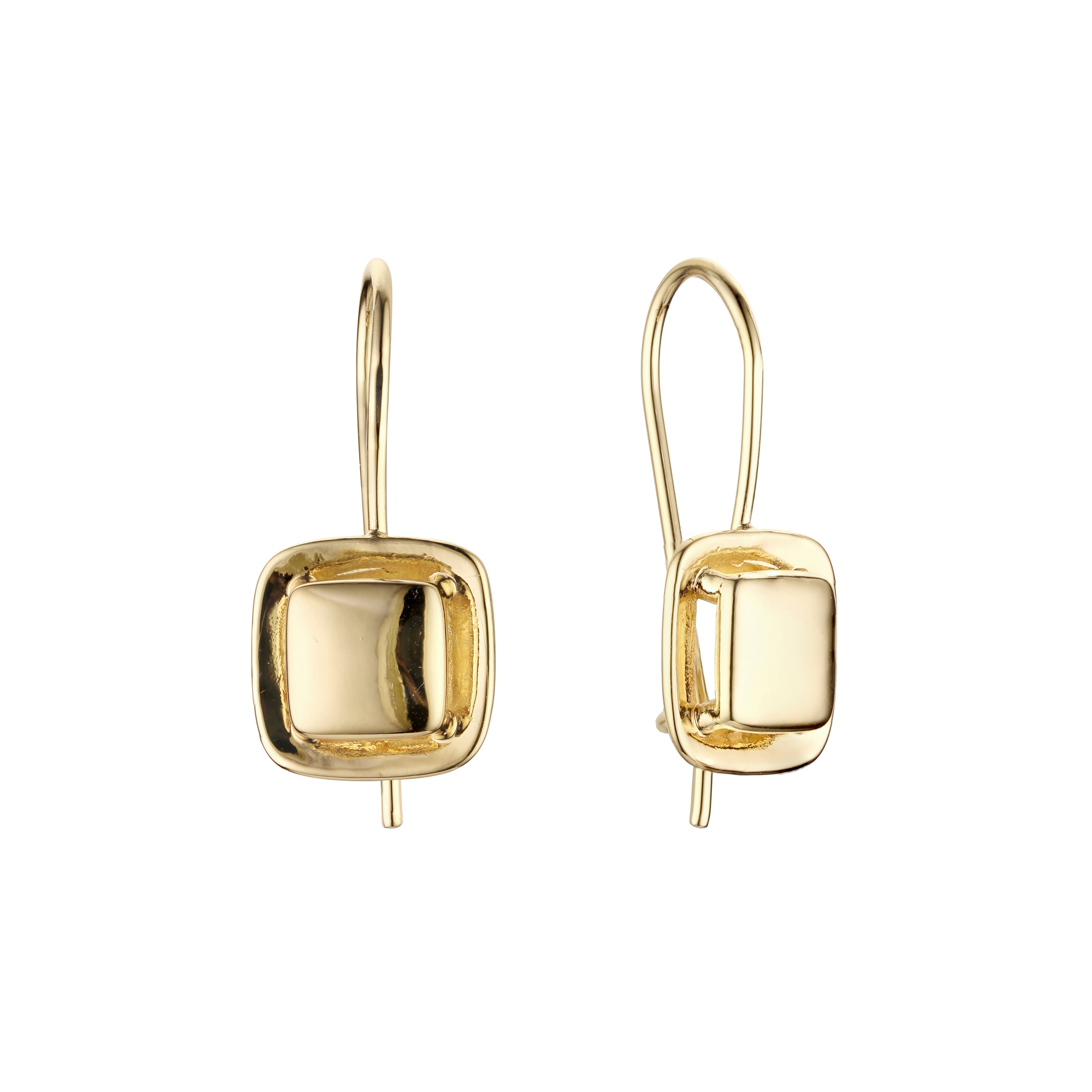 Wire hook earrings in 14K Gold, Rose Gold plating colors