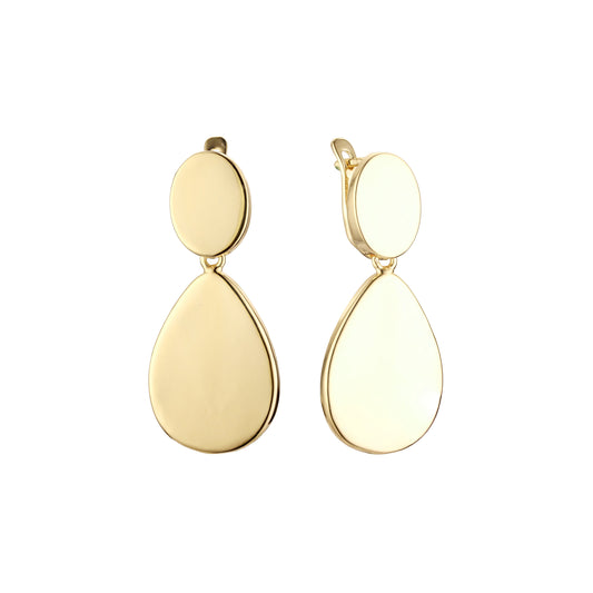 Pendientes en Oro de 14K, baño de Oro Rosa colores