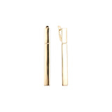 Pendientes altos en Oro de 14K, baño de Oro Rosa colores