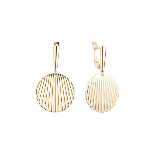 Aretes pequeños pétalos de rosa en Oro de 14K, baño de Oro Rosa colores