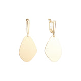 Aretes pequeños pétalos de rosa en Oro de 14K, baño de Oro Rosa colores