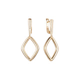 Rhombus earrings in 14K Gold, Rose Gold plating colors