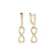 Pendientes Infinity 8 en Oro de 14K, baño de Oro Rosa colores