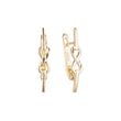 Infinity earrings in 14K Gold, Rose Gold two tone plating colors