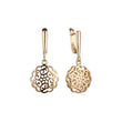 Filigree kaleidoscope flower earrings in 14K Gold, Rose Gold plating colors