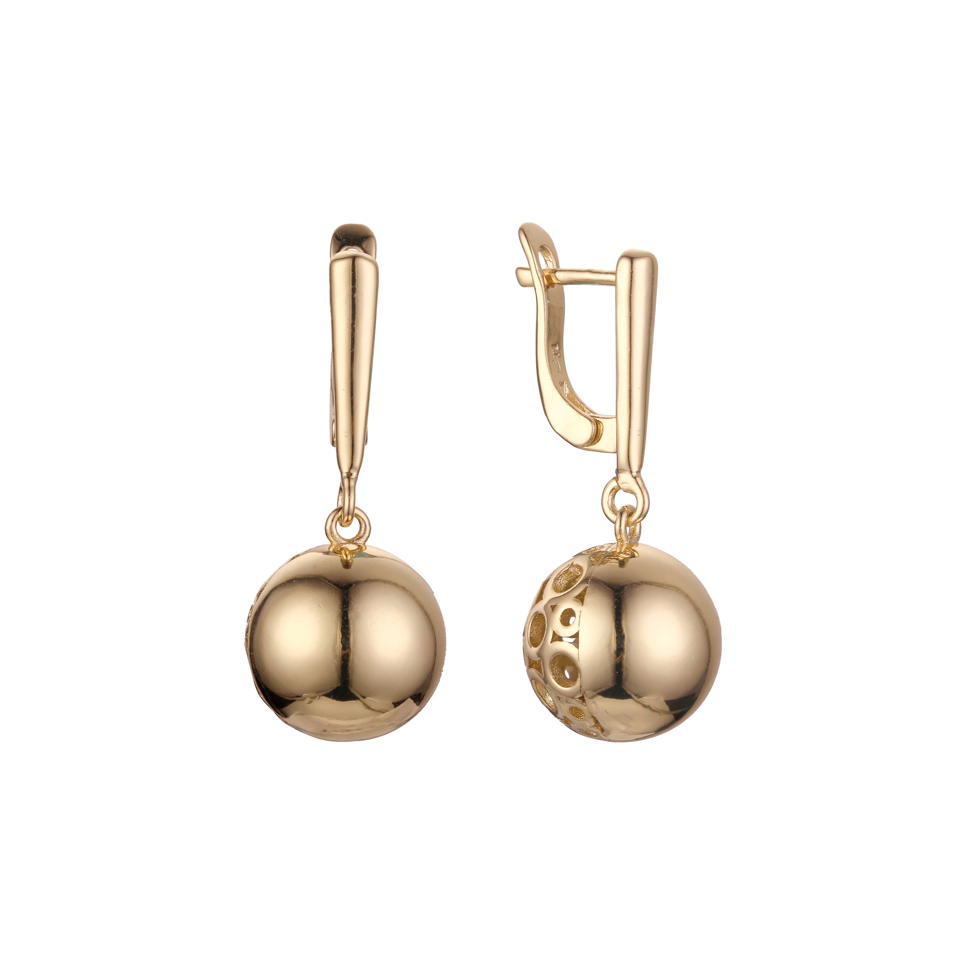 Beads earrings in 14K Gold, Rose Gold plating colors