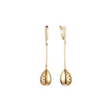 Aretes colgantes en Oro de 14K, baño de Oro Rosa colores